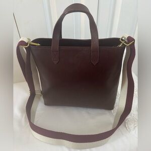 Elegant Burgundy Leather Tote Bag